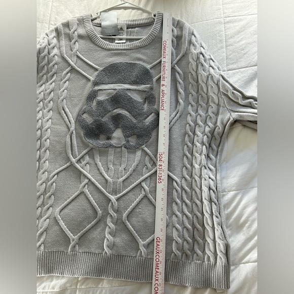 Disney Parks Sweater Womens Storm Trooper Cable Knit Crew Neck Pullover Size 3XL - Picture 10 of 11